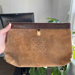 Loewe suede pouch